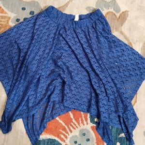 Flowy blue hippy style skirt